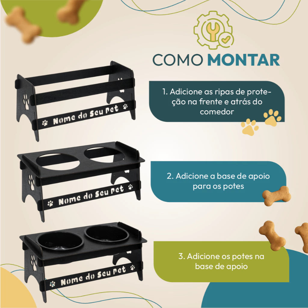 Comedouro LottoPet Personalizado para Pets